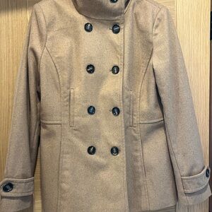 Thread & Supply Camel Double-Breasted Pea Coat